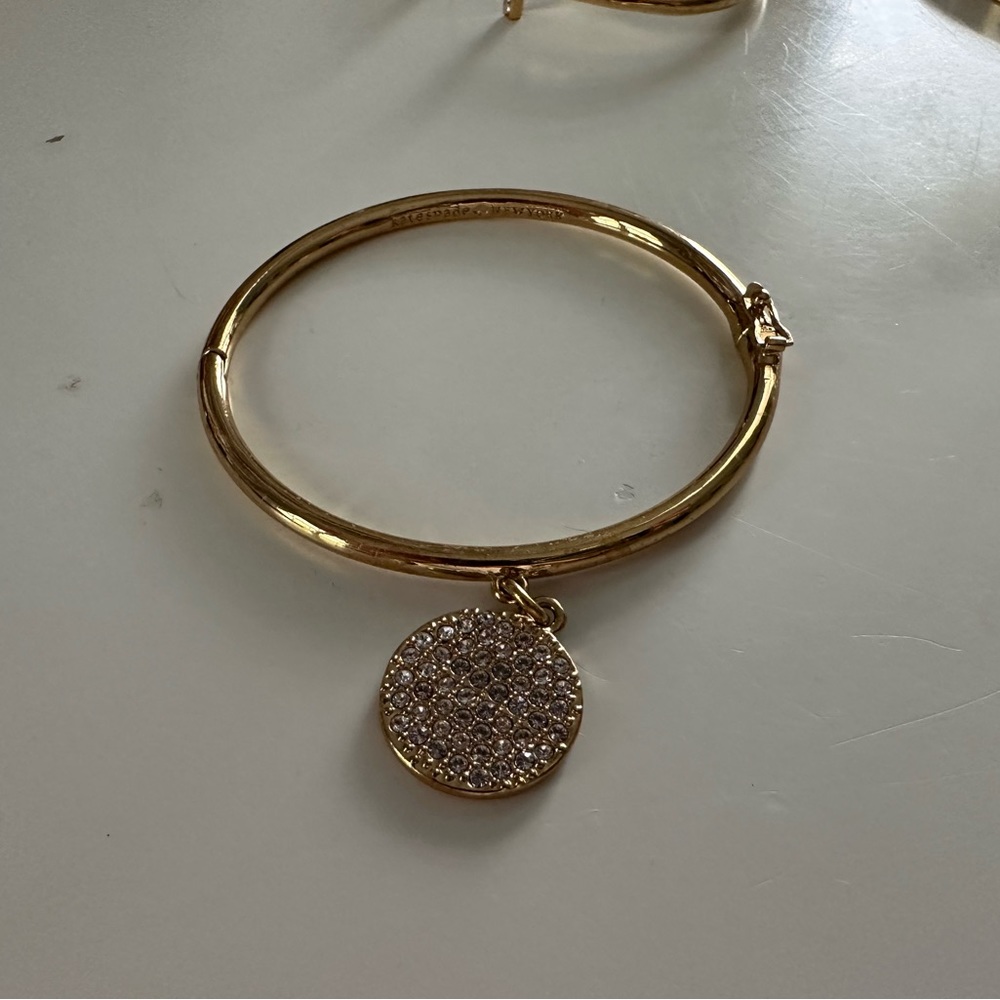 Kate spade hinged bangle with charm